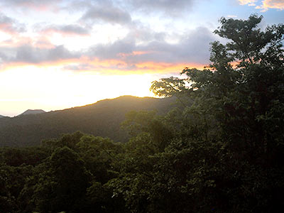 Mountainous terrain in Costa Rica