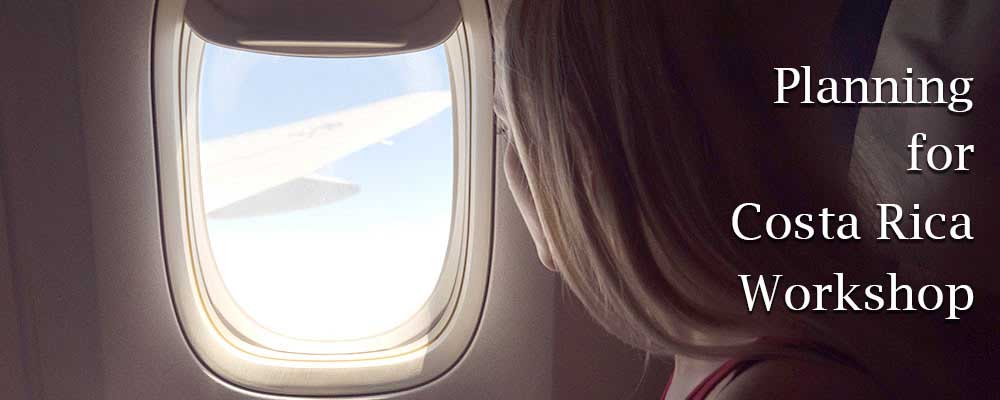 student on plane